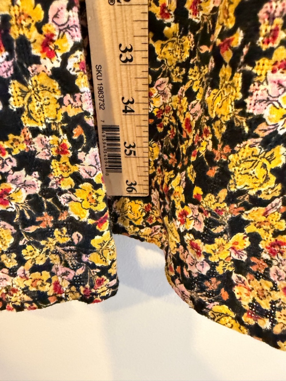 Piper and Scoot Black Floral V-Neck Dress with pockets Size small - Picture 10 of 11